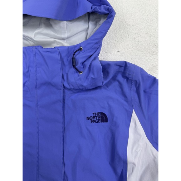 The North Face Jacket Womens Medium Blue HyVent Hooded Waterproof Rain Shell - Picture 3 of 6